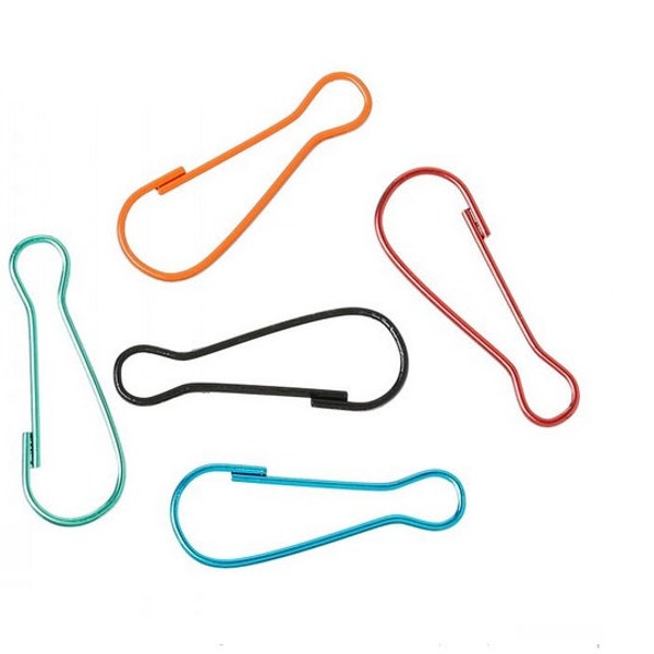 20 Lanyard Hooks, Mixed Colors, Snap Clip, Clasp, Zipper pulls, Bottle cap Hooks, 23mm X 8mm, 7/8 X 3/8