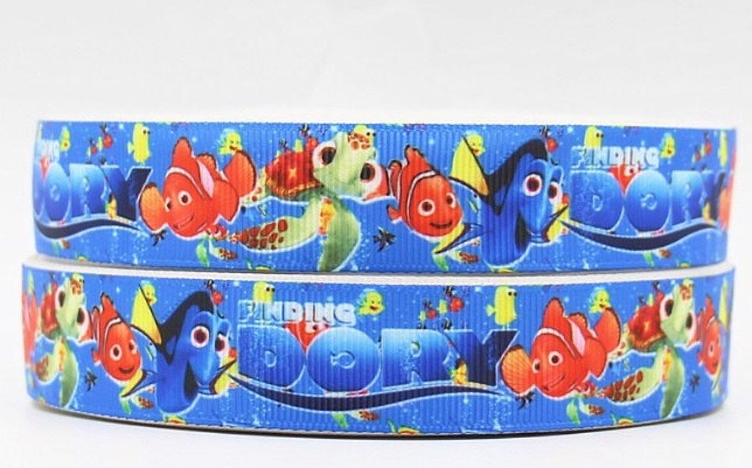 7/8 Grosgrain Ribbon, Cartoon Fish Printed Grosgrain Ribbon, Pacifier ...