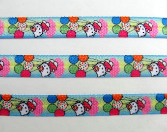 Printed  Kitty, Colorful Balloons, Foldover Elastic , Fold over, Headbands, Cartoon prints, Low Intl Shipping, cute prints