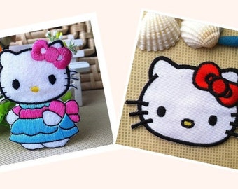  SANRIO RED HELLO KITTY with Camera Taking Picture- Iron on  Patches/Sew On/Applique/Embroidered : Arts, Crafts & Sewing