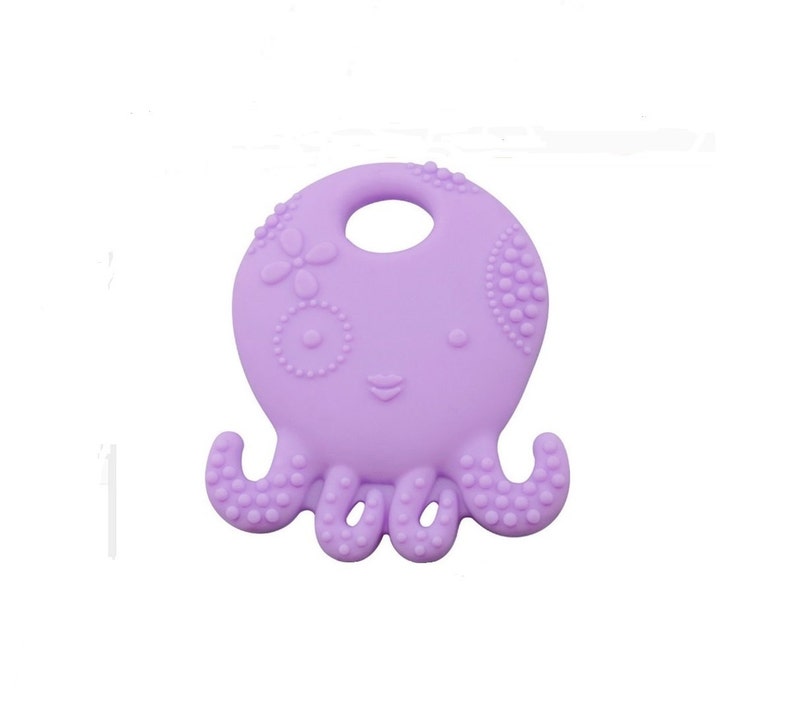 Silicone Octopus Pendant Teether Toy Teething Necklace Baby Etsy