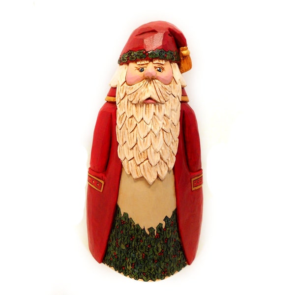 Santa, Hand Carved Santa, Wooden Santa, Santa Collectible, Heirloom Santa, TWC-193