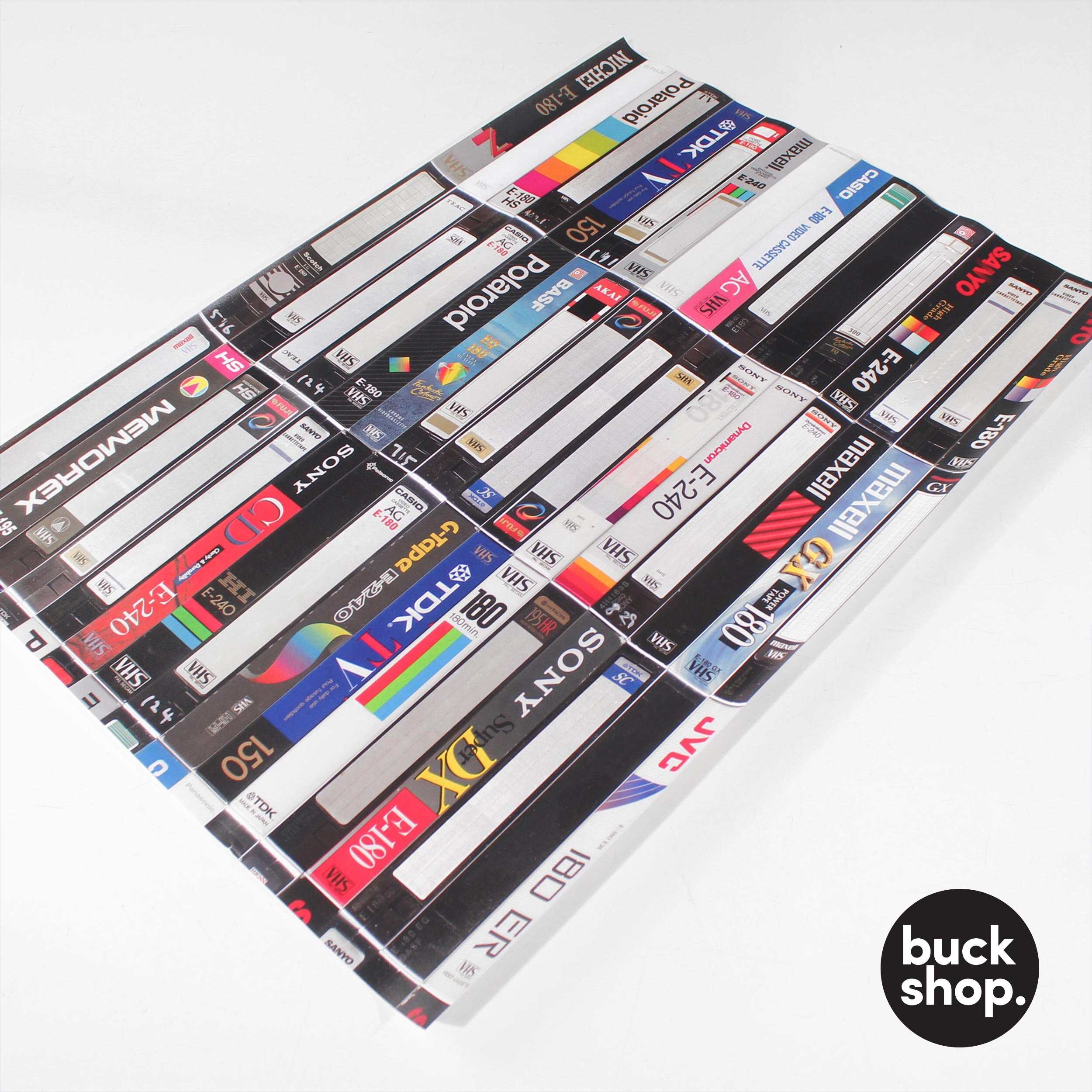 80s Retro VHS Video Cassette Wrapping Paper A2 Folded - Etsy
