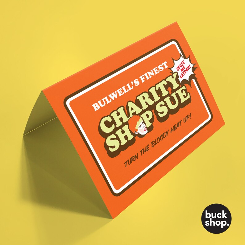 Happy Shopper Charity Shop Sue Inspired Greeting Card Etsy