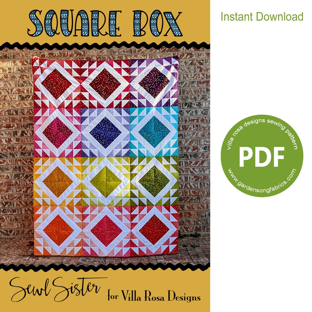 Pattern "square Box" PDF Quilt Pattern SS002 by Villa Rosa Designs ...