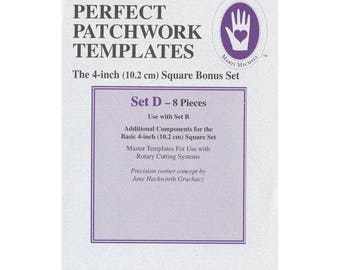 Template - Set D 4 Inch Square Bonus Set by From Marti Michell #8254 Acrylic Templates