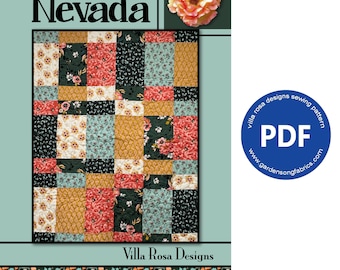 Patrón "Nevada" PDF Patrón de colcha Fat Quarter RC264 de Villa Rosa Designs - Descarga instantánea