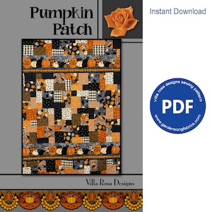 Pattern &quot;Pumpkin Patch&quot; PDF Quilt Pattern by Villa Rosa Designs - Instant Download