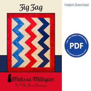 Pattern &quot;Zig Zag&quot; PDF Quilt Pattern by Villa Rosa Designs - Instant Download