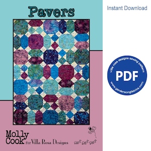 Mönster "Pavers" PDF Quiltmönster MC124 av Villa Rosa Designs - Direktnedladdning
