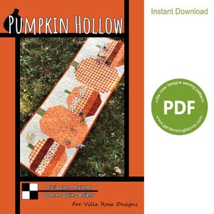 Patroon &quot;Pumpkin Hollow&quot; pdf-tafelloperpatroon van Villa Rosa Designs - direct downloaden