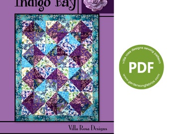 Pattern "Indigo Bay" PDF Quilt Pattern by Villa Rosa Designs - Instant Download