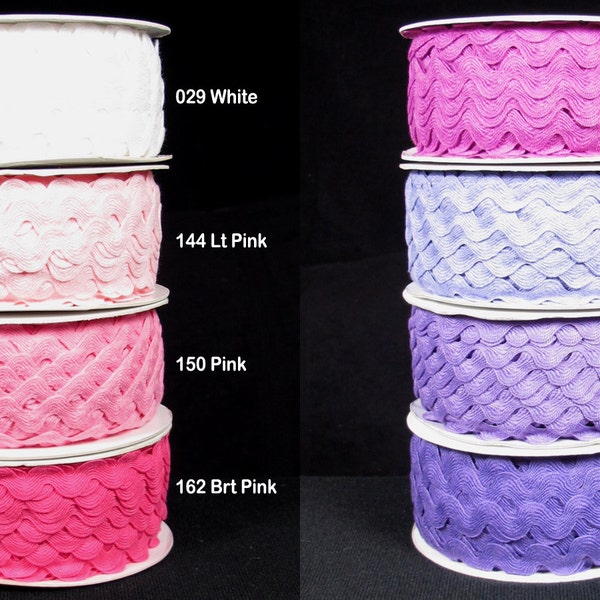 3/8" Rick Rack, 5 yard package, Ric Rac Trim Any Color, for Baby, Crafts, Sewing, Trims, Scrapbooking, Costumes