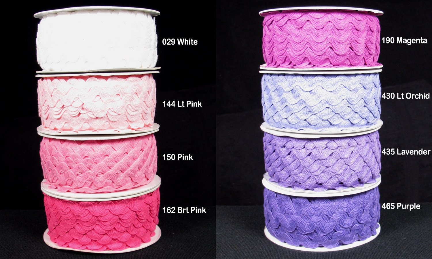 1/8 Inch Ric Rac Trim Ribbon with Woven Edge