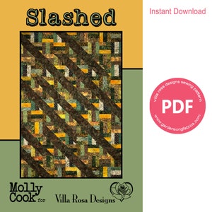 Pattern &quot;Slashed&quot; PDF Quilt Pattern by Villa Rosa Designs - Instant Download