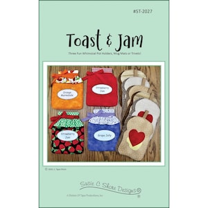 Pattern &quot;Toast & Jam Pot Holders/Mug Mats/Trivets&quot; by Susie C. Shore Designs ST-2027 Paper Pattern **not a PDF pattern**