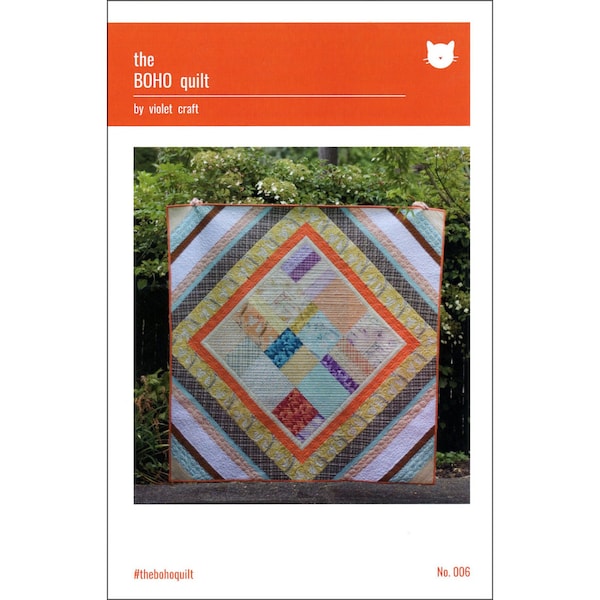 Pattern "Boho Quilt" by Violet Craft (VCP006) Paper Pattern Strip Quilt