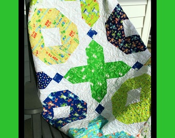 Pattern "Tic Tac Toad" PDF Quilt Pattern by Villa Rosa Designs - Instant Download