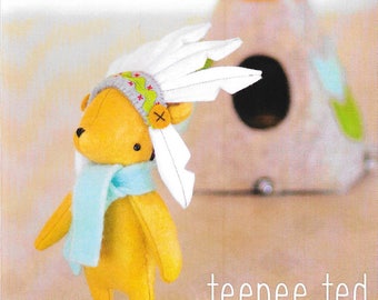 Pattern ''Teepee Ted'' Doll, Stuffed Toy, Fabric Soft Sculpture Sewing Pattern by May Blossom (MB099)