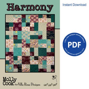 Pattern &quot;Harmony&quot; PDF Quilt Pattern by Villa Rosa Designs - Instant Download