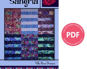 Pattern "Sangria" PDF Quilt Pattern by Villa Rosa Designs - Instant Download