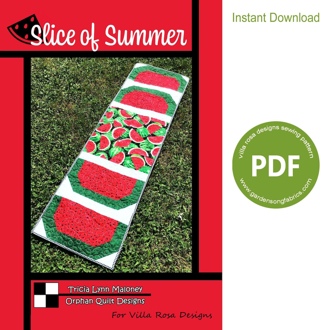 Pattern "slice of Summer" PDF Table Runner Pattern by Villa Rosa ...