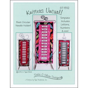 Pattern &quot;Knitters Uncurl&quot; Needle Keeper Pattern by Susie C. Shore Designs Paper Pattern SD1512