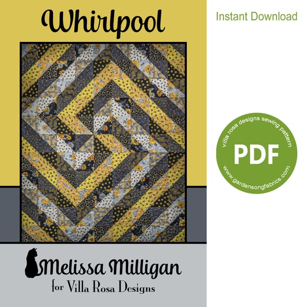 Pattern "Whirlpool" PDF Panel Quilt Pattern by Villa Rosa Designs - Instant Download