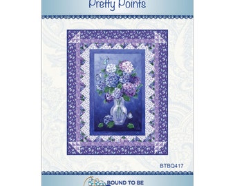 Pattern "Pretty Points Quilt Pattern" BTBQ417 by Bound To Be Quilting Paper Pattern **not a PDF download pattern**