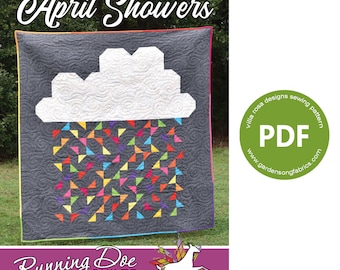 Modello per quilt "April Showers" in formato PDF di Villa Rosa Designs - Download immediato