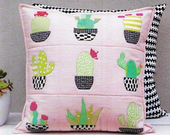 Pattern ''A Prickly Pair'' Applique Pillow/ Cushion Sewing Pattern by Claire Turpin (CT021)