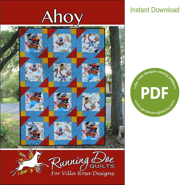 Pattern "Ahoy" PDF Quilt Pattern by Villa Rosa Designs - Instant Download