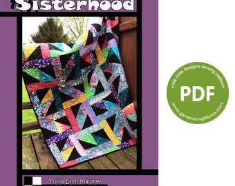 Digital Quilt Pattern "Sisterhood" PDF Pattern by Villa Rosa Designs - Instant Download