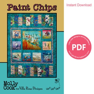 Pattern &quot;Paint Chips&quot; PDF Panel Quilt Pattern by Villa Rosa Designs - Instant Download