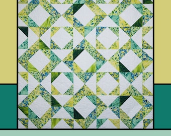 Pattern "Quickstep" Quilt by Villa Rosa Designs Sewing Card Instructions  **not a PDF design**