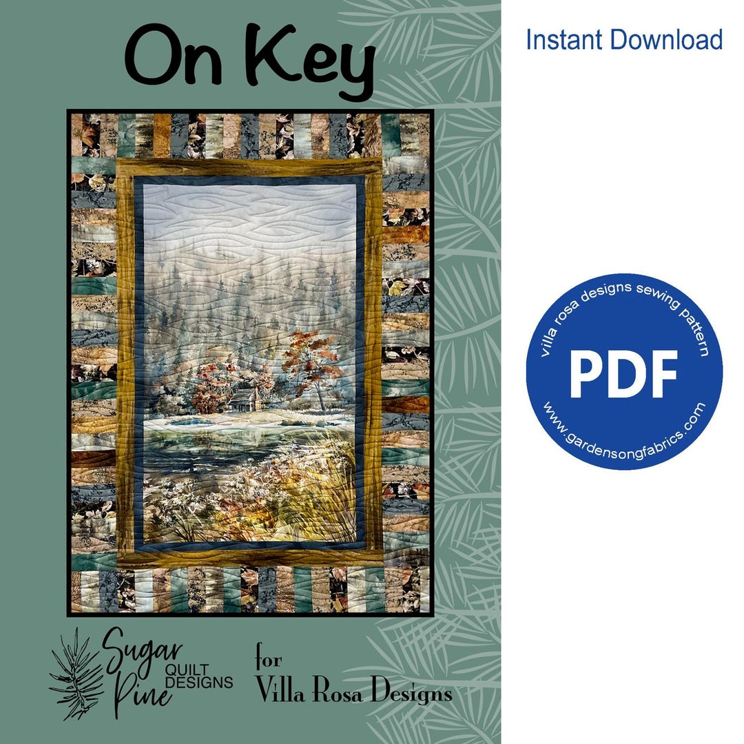 On Key PDF Panel Quilt Pattern by Villa Rosa Designs - Instant Download ...