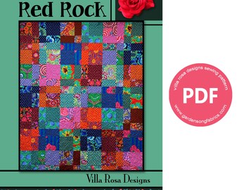 Patrón de edredón Red Rock en PDF de Villa Rosa Designs - Descarga instantánea