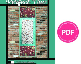 Pattern "Perfect Trio" PDF Table Runner Pattern by Villa Rosa Designs - Instant Download