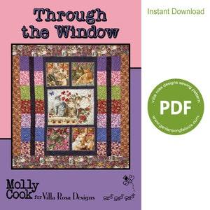 Pattern &quot;Through the Window&quot; PDF Panel Quilt Pattern by Villa Rosa Designs - Instant Download