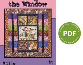 Pattern "Through the Window" PDF Panel Quilt Pattern by Villa Rosa Designs - Instant Download