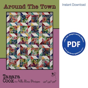 Pattern "Around The Town" PDF Quilt Pattern by Villa Rosa Designs - Instant Download