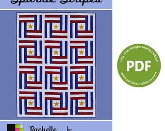 Pattern "Sparkle Stripes" PDF Quilt Pattern by Villa Rosa Designs - Instant Download