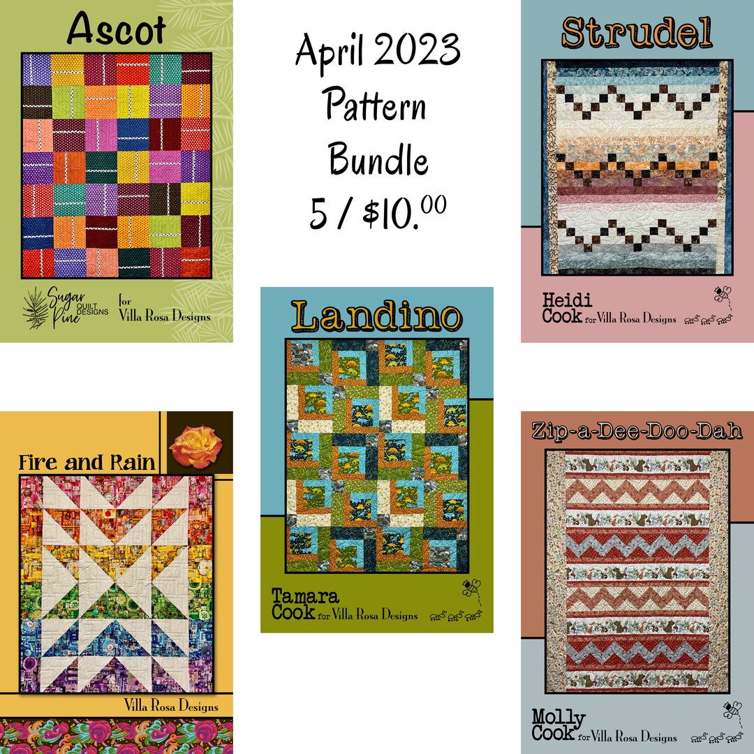 April Patterns Pattern Bundle April 2023 Patterns by Villa Rosa Digital PDF Instant ...