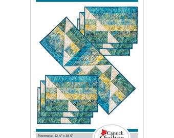 Pattern "Chips and Dip Table Runner & Place Mats" CQ5506 by Canuck Quilters Design Paper Pattern **not a PDF download pattern**