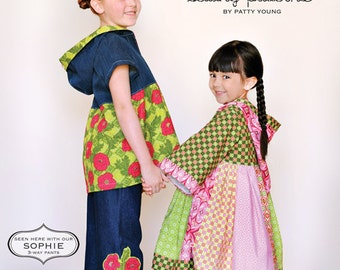 Pattern - Sydney - Euro Hoodie Dress & Top Paper Sewing Pattern by modkid designs