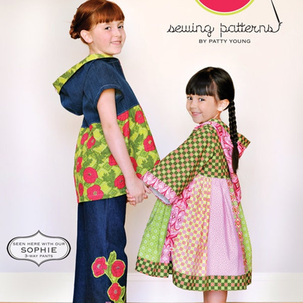 Pattern - Sydney - Euro Hoodie Dress & Top Paper Sewing Pattern by modkid designs