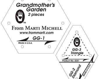 Template - Grandmother's Garden by From Marti Michell #8351 Acrylic Template Set