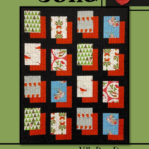 Pattern "Jolie" Quilt RC255 by Villa Rosa Designs Sewing Card Instructions **not a PDF pattern**