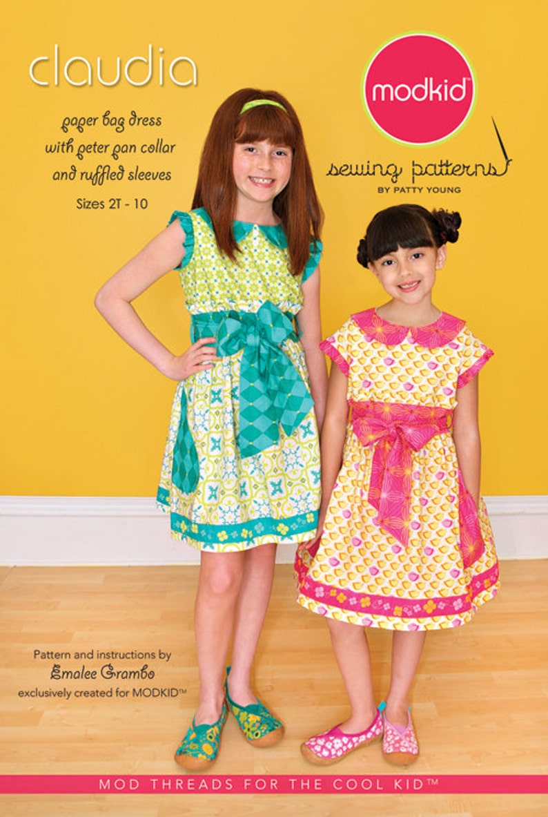 Pattern Claudia Dress With Peter Pan Collar Paper Sewing Etsy