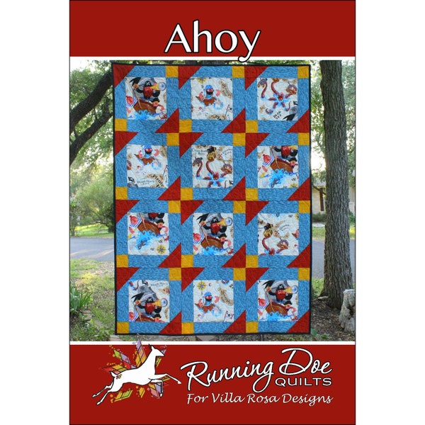 Pattern "Ahoy Quilt" RD016 by Villa Rosa Designs Sewing Card Instructions  **not a PDF design**